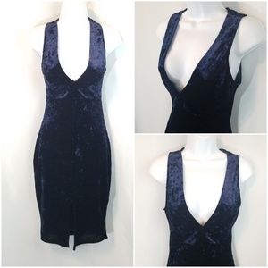 Windsor Navy Blue Faux Suede Dress